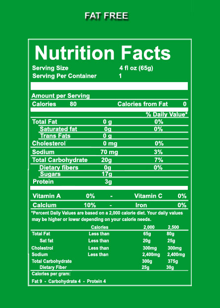 Yogurt Time Nutrition Information